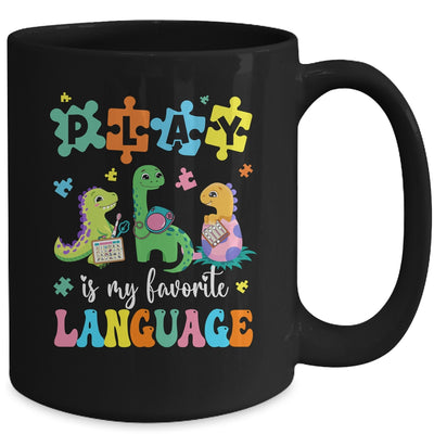 Play Is My Favorite Language Dinosaurs Speech Therapy SLP Mug | siriusteestore