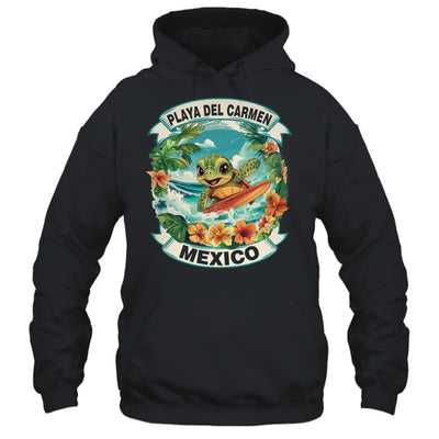 Playa Del Carmen Mexico Cute Sea Turtle Surfing Summer Vacation Shirt & Tank Top | siriusteestore