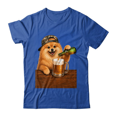 Pomeranian Drinking Beer Funny Fathers Day Dog Meme Shirt & Hoodie | siriusteestore