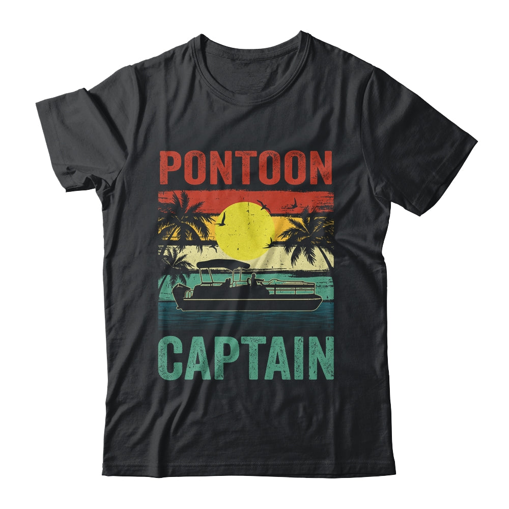 Pontoon Captain Vintage Boat Boating For Men Women Shirt & Tank Top | siriusteestore