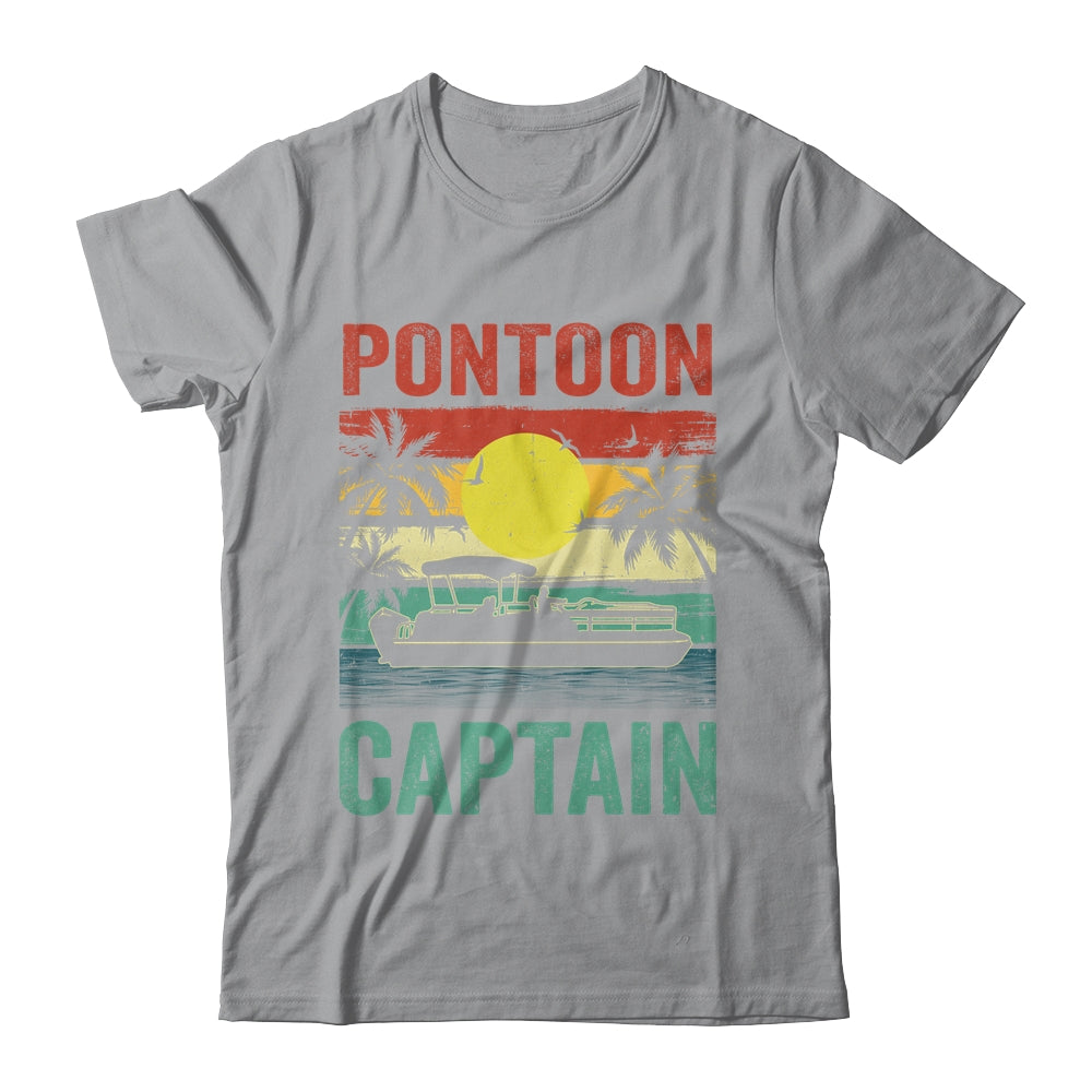 Pontoon Captain Vintage Boat Boating For Men Women Shirt & Tank Top | siriusteestore