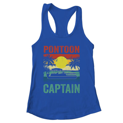 Pontoon Captain Vintage Boat Boating For Men Women Shirt & Tank Top | siriusteestore