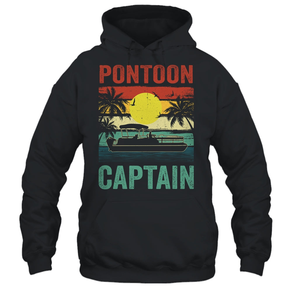 Pontoon Captain Vintage Boat Boating For Men Women Shirt & Tank Top | siriusteestore