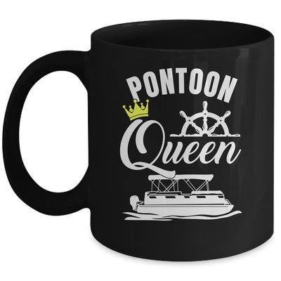 Pontoon Queen For Women Funny Pontoon Boat Party Accessories Mug | siriusteestore