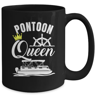 Pontoon Queen For Women Funny Pontoon Boat Party Accessories Mug | siriusteestore
