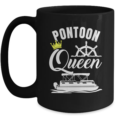 Pontoon Queen For Women Funny Pontoon Boat Party Accessories Mug | siriusteestore