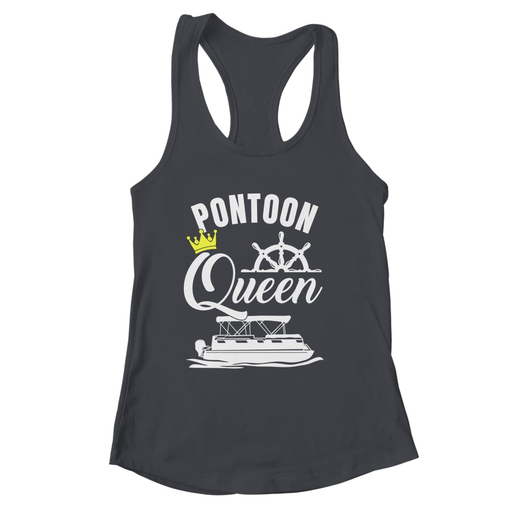 Pontoon Queen For Women Funny Pontoon Boat Party Accessories Shirt & Tank Top | siriusteestore