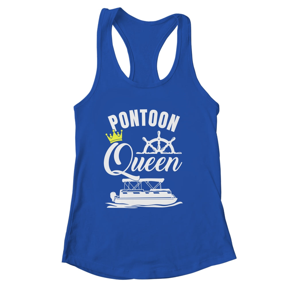 Pontoon Queen For Women Funny Pontoon Boat Party Accessories Shirt & Tank Top | siriusteestore