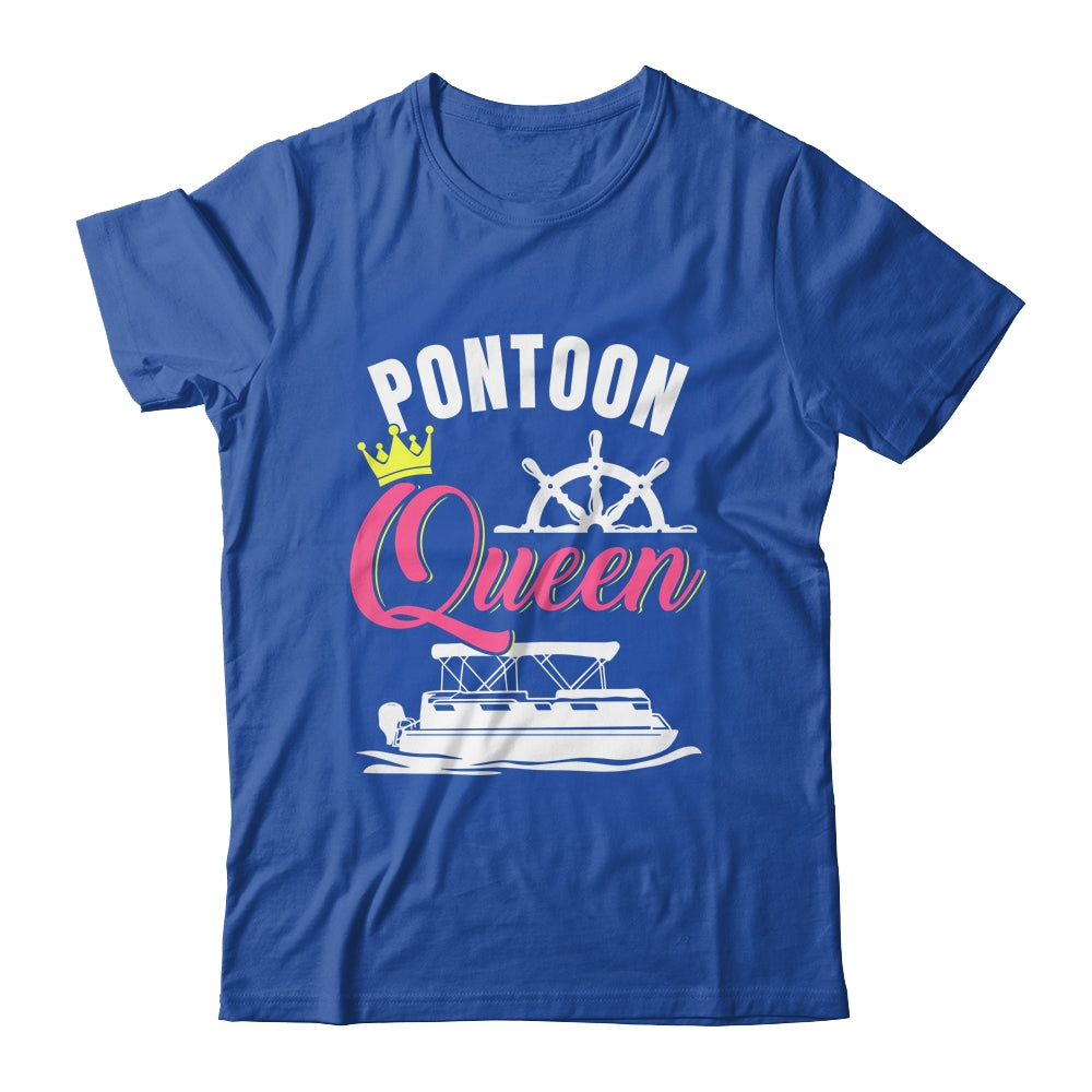 Pontoon Queen For Women Funny Pontoon Boat Pontooning Party Shirt & Tank Top | siriusteestore
