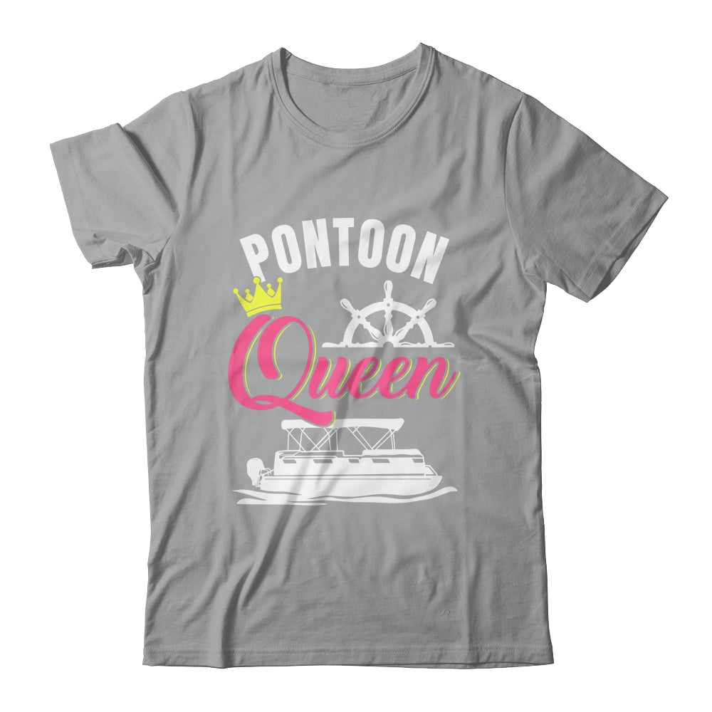 Pontoon Queen For Women Funny Pontoon Boat Pontooning Party Shirt & Tank Top | siriusteestore