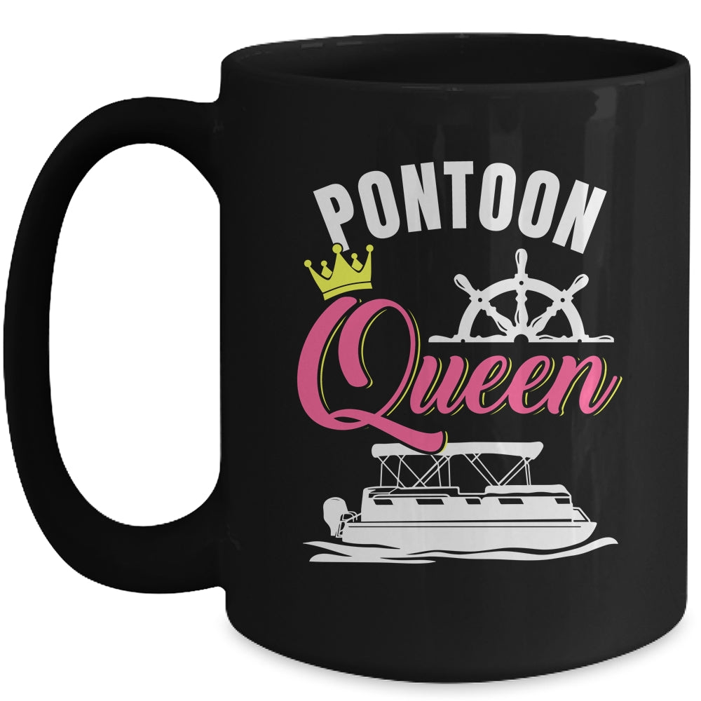 Pontoon Queen For Women Funny Pontoon Boat Pontooning Party Mug | siriusteestore