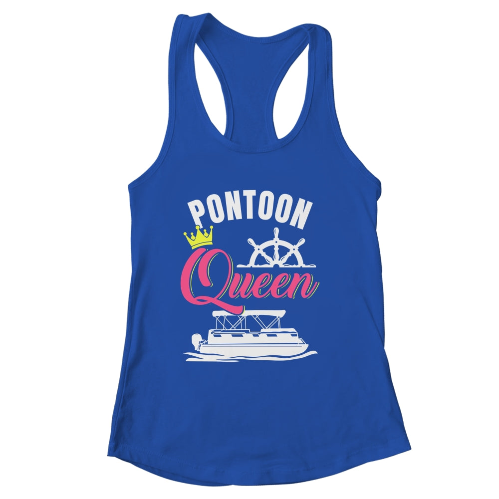 Pontoon Queen For Women Funny Pontoon Boat Pontooning Party Shirt & Tank Top | siriusteestore