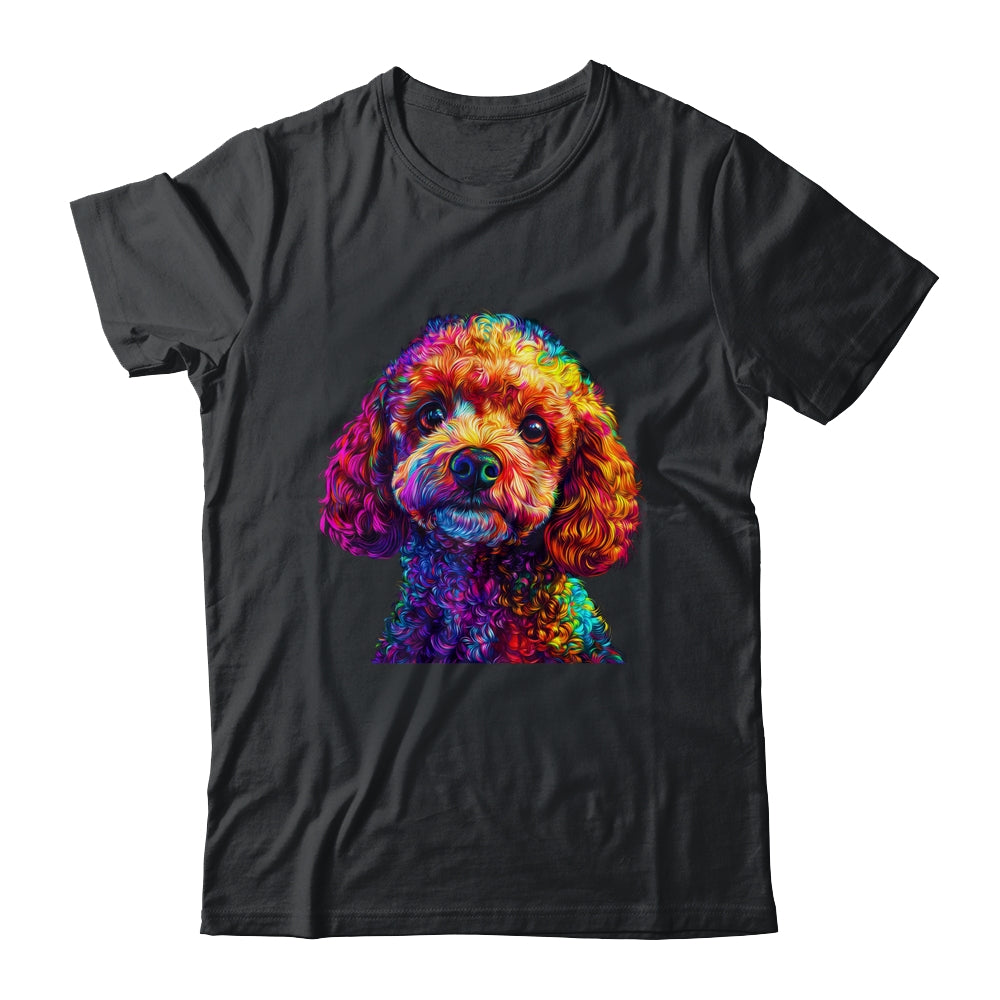 Poodle Dog Colorful Face Dog Lover Men Women Shirt & Tank Top | siriusteestore