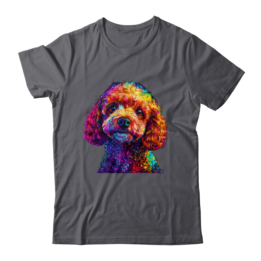 Poodle Dog Colorful Face Dog Lover Men Women Shirt & Tank Top | siriusteestore