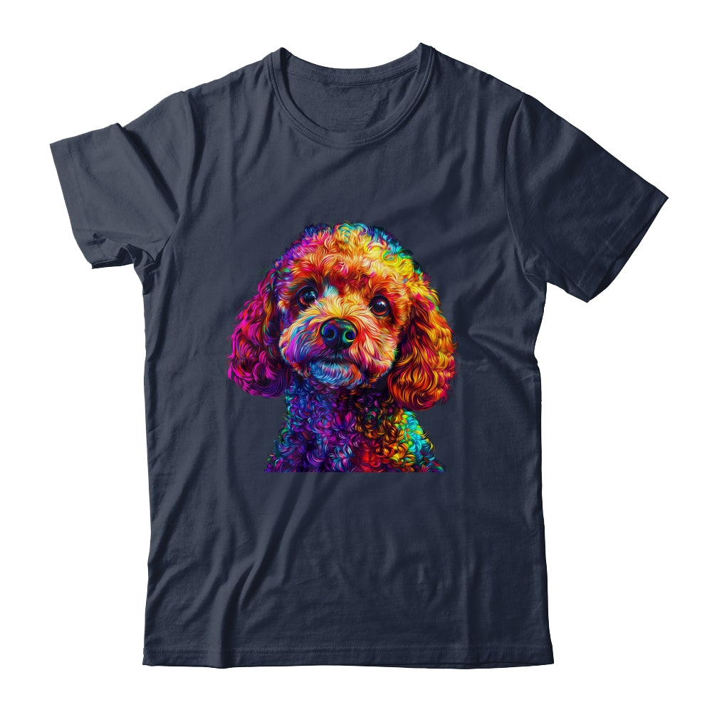 Poodle Dog Colorful Face Dog Lover Men Women Shirt & Tank Top | siriusteestore