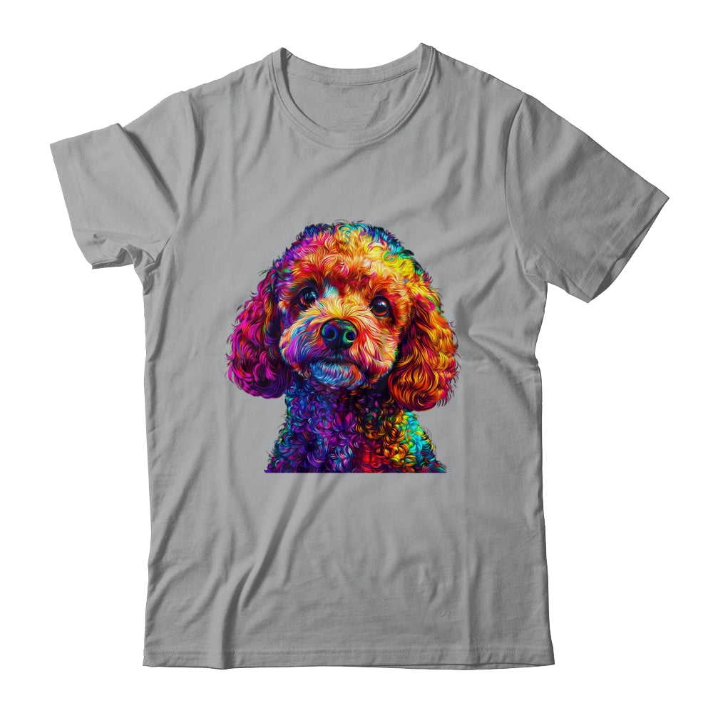 Poodle Dog Colorful Face Dog Lover Men Women Shirt & Tank Top | siriusteestore