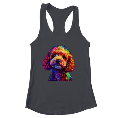 Poodle Dog Colorful Face Dog Lover Men Women Shirt & Tank Top | siriusteestore