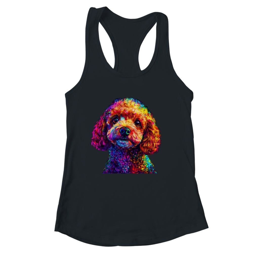 Poodle Dog Colorful Face Dog Lover Men Women Shirt & Tank Top | siriusteestore