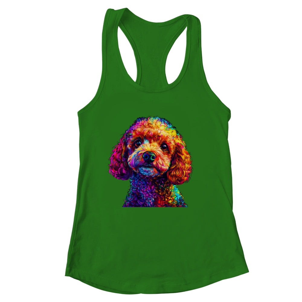 Poodle Dog Colorful Face Dog Lover Men Women Shirt & Tank Top | siriusteestore