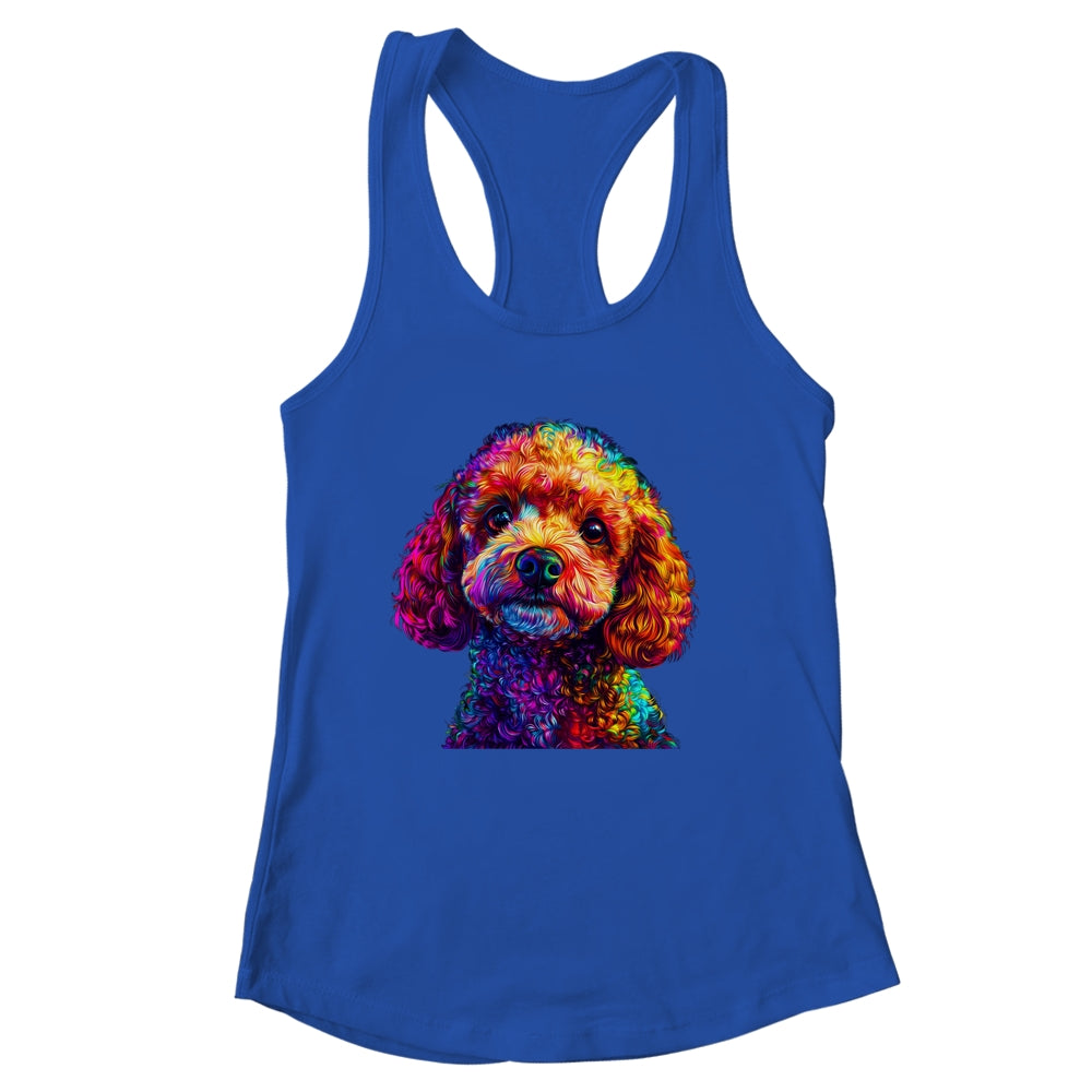 Poodle Dog Colorful Face Dog Lover Men Women Shirt & Tank Top | siriusteestore