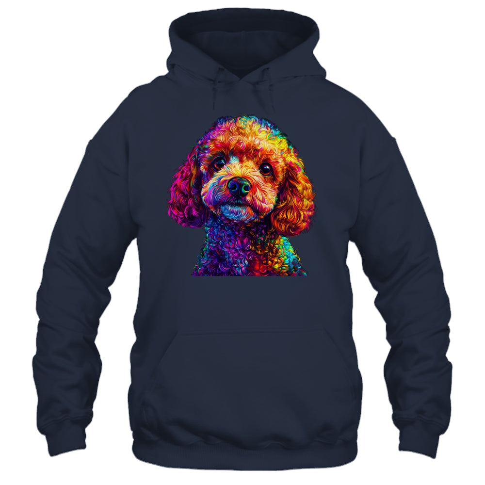 Poodle Dog Colorful Face Dog Lover Men Women Shirt & Tank Top | siriusteestore