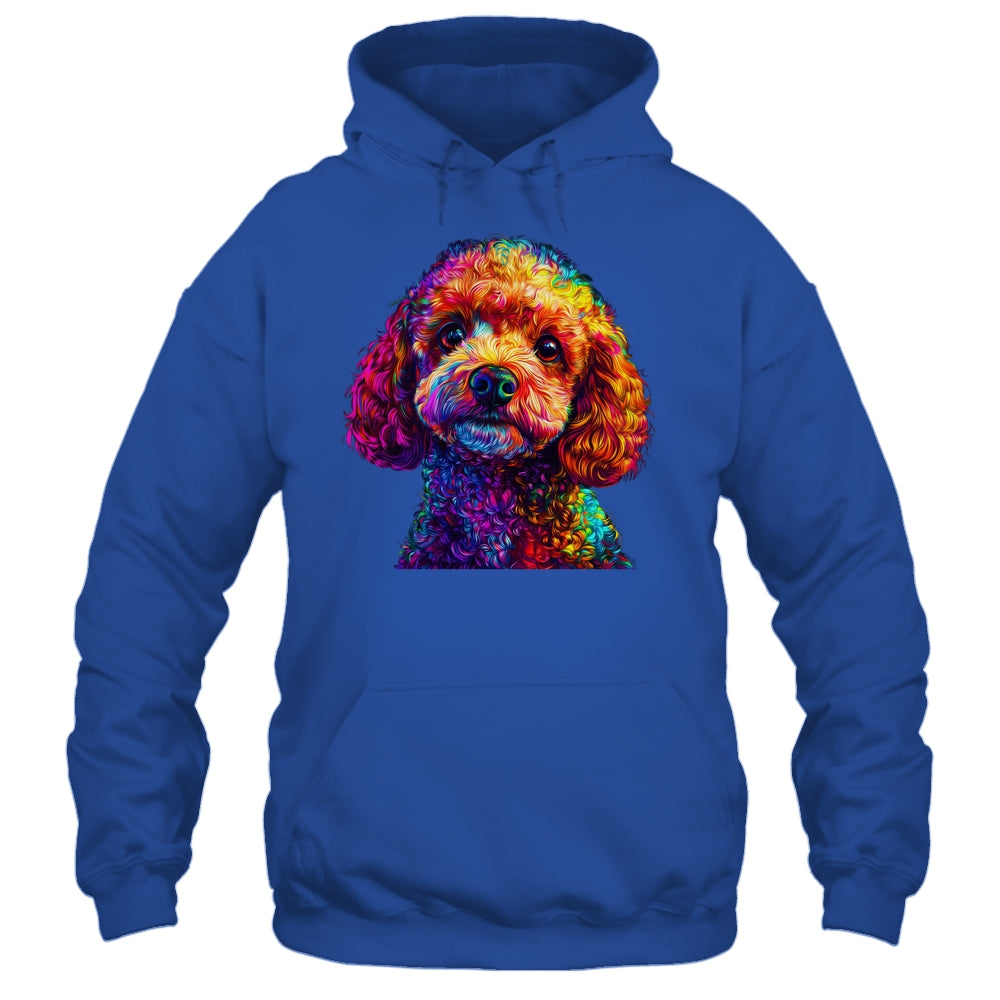 Poodle Dog Colorful Face Dog Lover Men Women Shirt & Tank Top | siriusteestore