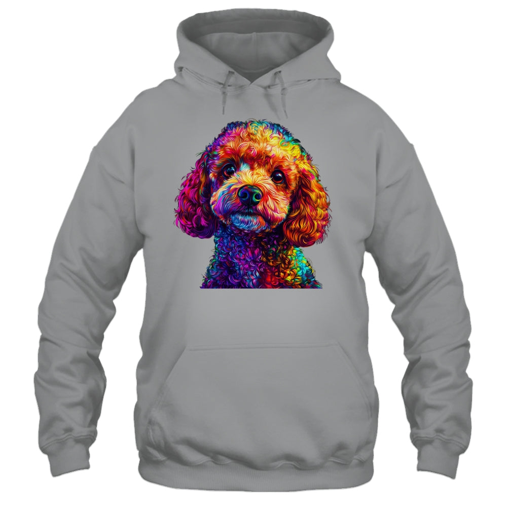 Poodle Dog Colorful Face Dog Lover Men Women Shirt & Tank Top | siriusteestore