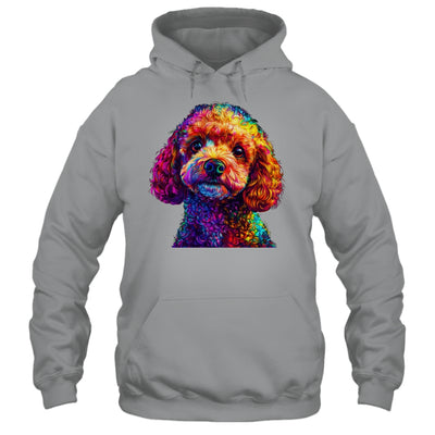 Poodle Dog Colorful Face Dog Lover Men Women Shirt & Tank Top | siriusteestore