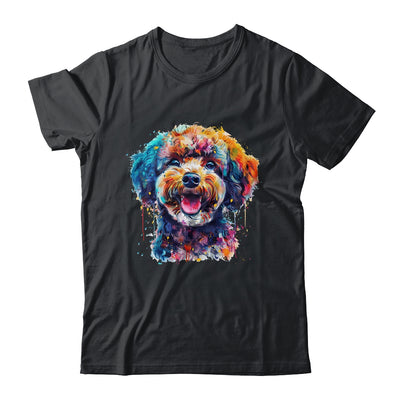 Poodle Mom Lover Puppy Dog Watercolor Tie Dye Painting Shirt & Tank Top | siriusteestore