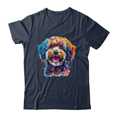 Poodle Mom Lover Puppy Dog Watercolor Tie Dye Painting Shirt & Tank Top | siriusteestore