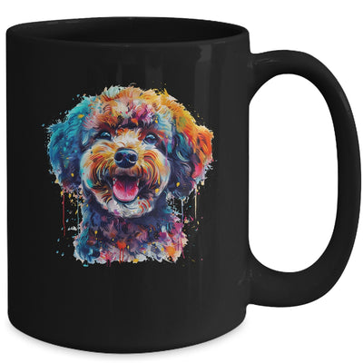 Poodle Mom Lover Puppy Dog Watercolor Tie Dye Painting Mug | siriusteestore