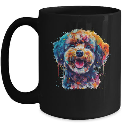 Poodle Mom Lover Puppy Dog Watercolor Tie Dye Painting Mug | siriusteestore