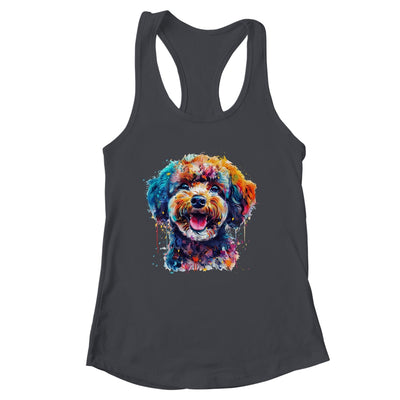 Poodle Mom Lover Puppy Dog Watercolor Tie Dye Painting Shirt & Tank Top | siriusteestore