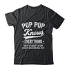 Pop Pop Knows Everything Fathers Day Birthday Christmas Shirt & Hoodie | siriusteestore