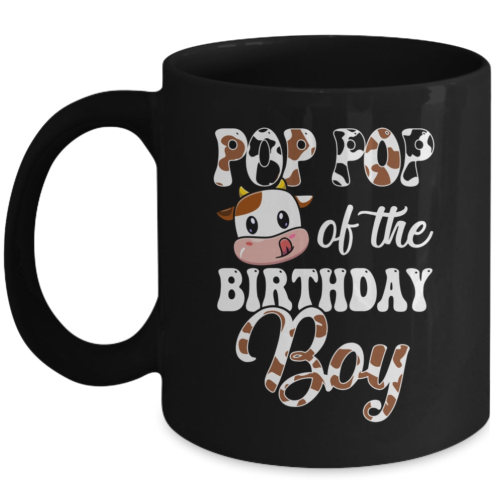 Pop Pop Of The Birthday Boy Cow Farm 1st Birthday Boy Mug | siriusteestore