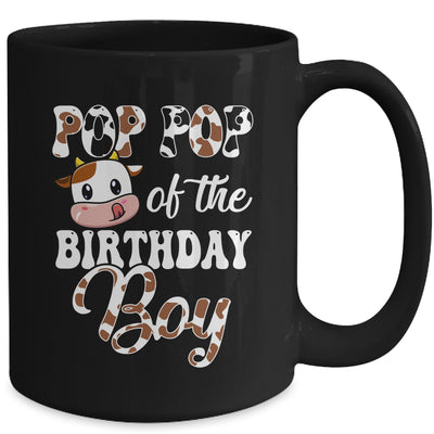 Pop Pop Of The Birthday Boy Cow Farm 1st Birthday Boy Mug | siriusteestore