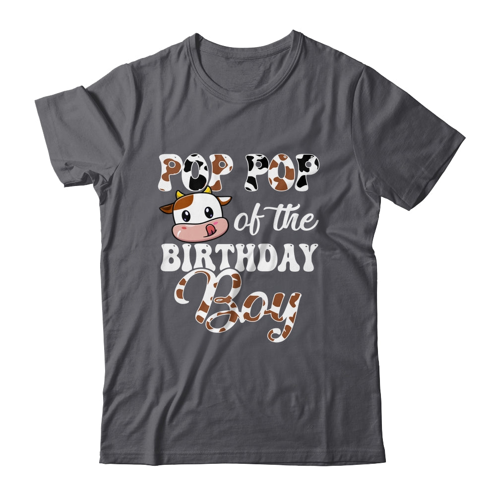 Pop Pop Of The Birthday Boy Cow Farm 1st Birthday Boy Shirt & Hoodie | siriusteestore