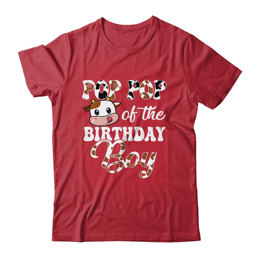 Pop Pop Of The Birthday Boy Cow Farm 1st Birthday Boy Shirt & Hoodie | siriusteestore