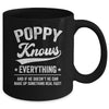 Poppy Knows Everything Fathers Day Birthday Christmas Mug | siriusteestore