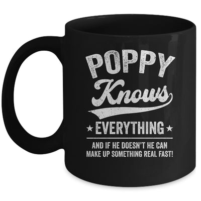 Poppy Knows Everything Fathers Day Birthday Christmas Mug | siriusteestore