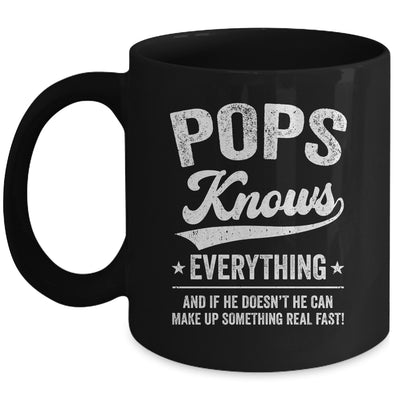 Pops Knows Everything Fathers Day Birthday Christmas Mug | siriusteestore