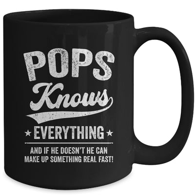 Pops Knows Everything Fathers Day Birthday Christmas Mug | siriusteestore