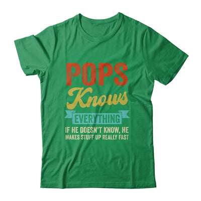 Pops Knows Everything Funny Father's Day Pops Shirt & Hoodie | siriusteestore