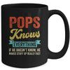 Pops Knows Everything Funny Father's Day Pops Mug | siriusteestore