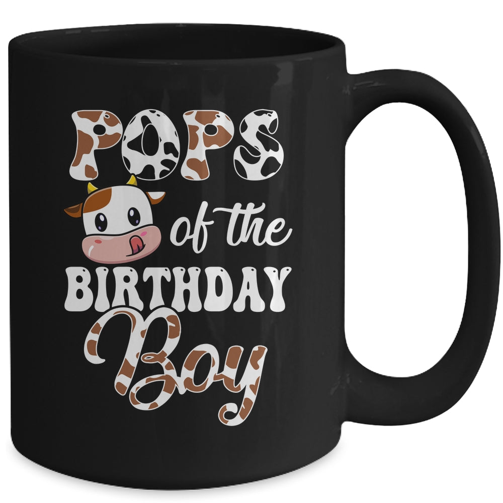Pops Of The Birthday Boy Cow Farm 1st Birthday Boy Mug | siriusteestore