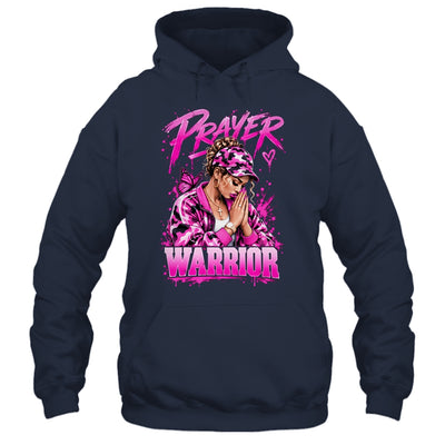 Prayer Warrior God Jesus Christian Pink Camo Black Woman Shirt & Hoodie | siriusteestore