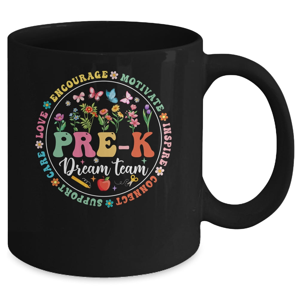 Pre-k Dream Team Back To School Teacher Flower Mug | siriusteestore