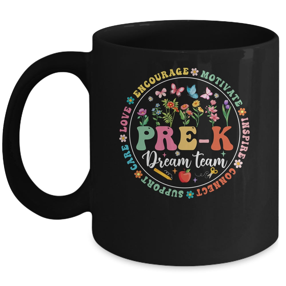Pre-k Dream Team Back To School Teacher Flower Mug | siriusteestore