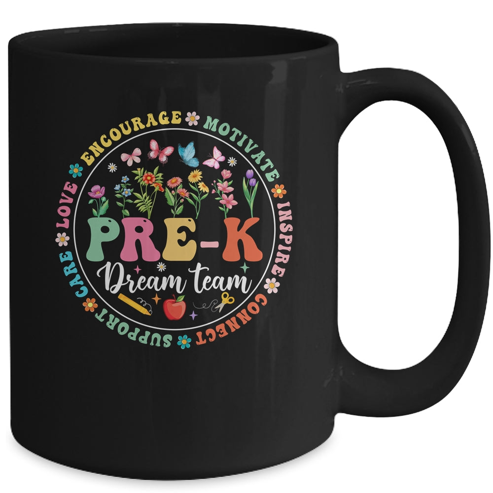 Pre-k Dream Team Back To School Teacher Flower Mug | siriusteestore