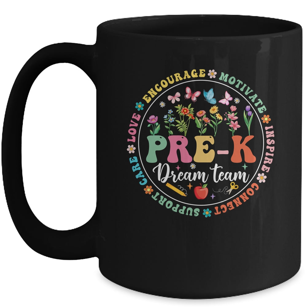 Pre-k Dream Team Back To School Teacher Flower Mug | siriusteestore